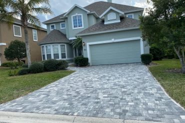 Pavers driveways have color completely throughout each unit