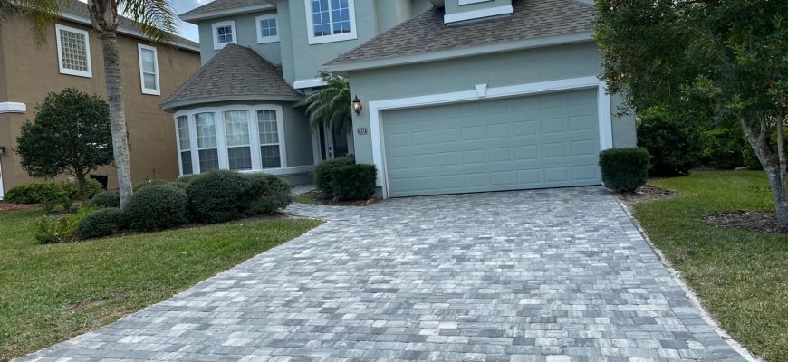 Pavers driveways have color completely throughout each unit